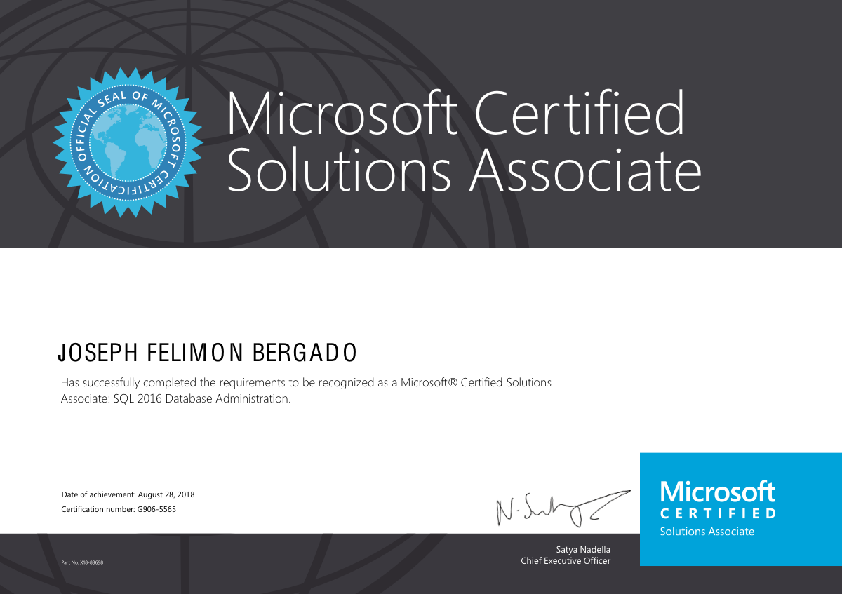 Microsoft Certified Solutions Associate certificate preview